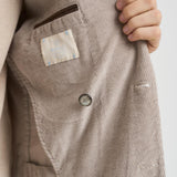 Giacca uomo doppiopetto in velluto grigio chiaro GL7251TL 387858P SANTANIELLO 