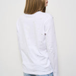 Maglia donna bianca con strass Y5SJ13 A01 SEMICOUTURE 