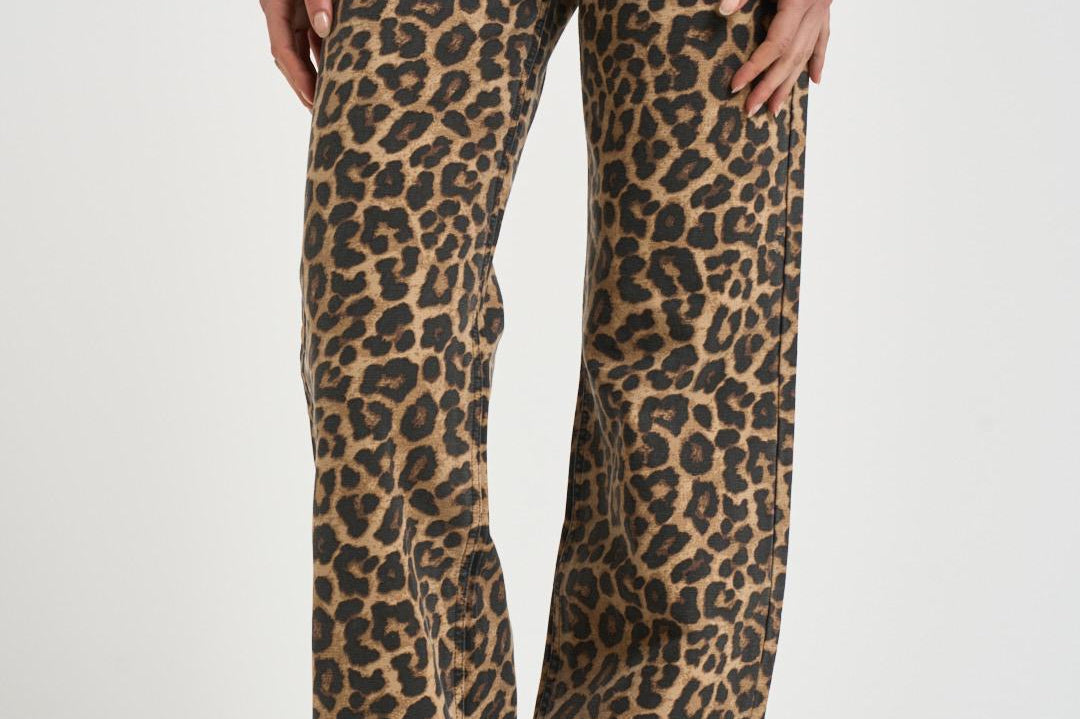 Jeans donna Hugh animalier 11765 MTL59BLACKLEOPARD ANINE BING 