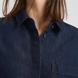 Camicia over in denim donna AZ01V86 BLU NINE IN THE MORNING 