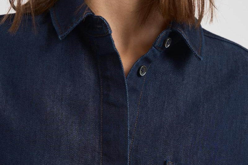 Camicia over in denim donna AZ01V86 BLU NINE IN THE MORNING 