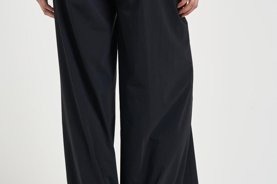 Pantalone donna gamba larga nero 26854 10BLACK RRD 