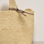 Borsa donna a mano in rafia beige V8.8DV NATURAL MANEBI' 