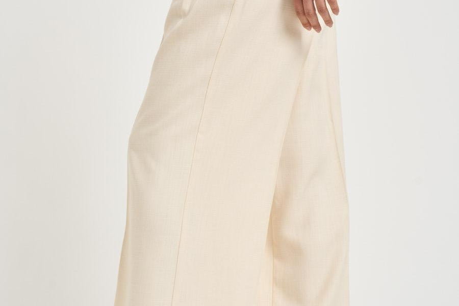 Pantalone donna gamba larga avorio 106918 A2W6C00 PINKO 