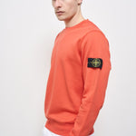 Felpa uomo girocollo arancione 6100044 S0051V008A STONE ISLAND 