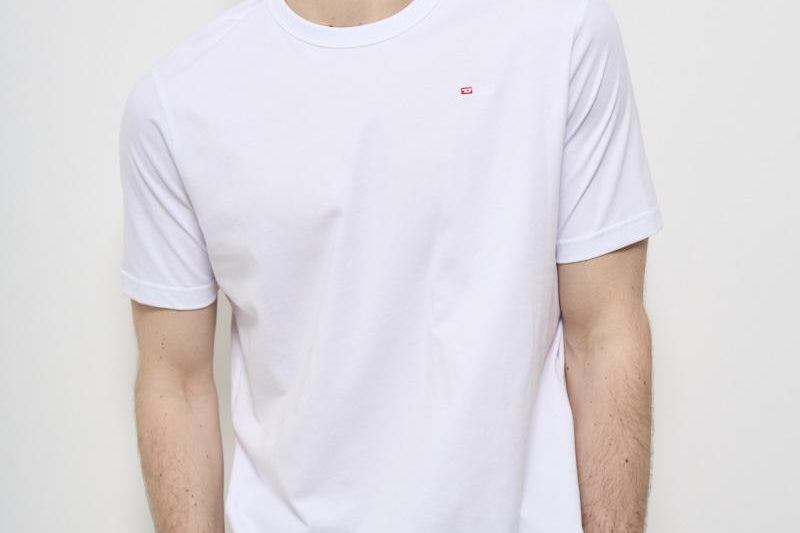 T-shirt uomo girocollo bianco A14931 0NIAX100 DIESEL 