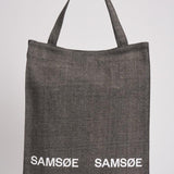 Borsa shopper donna in tessuto grigia U25300006 WASHEDBLACK SAMSØE SAMSØE 