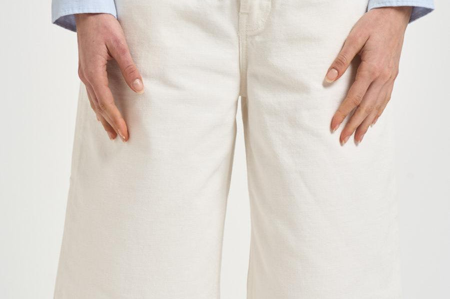 Bermuda donna in denim bianco NEWBECKYBULL44 OFFWHITE HAIKURE 