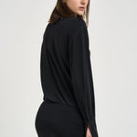 Abito donna corto nero con scollo profondo TM190107B BLACK THE ANDAMANE 