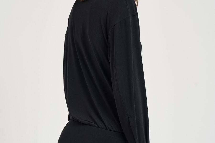 Abito donna corto nero con scollo profondo TM190107B BLACK THE ANDAMANE 