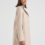 Cappotto donna monopetto panna AE1215 MLK120 HARRIS WHARF LONDON 