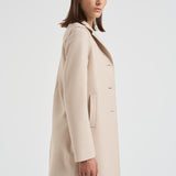 Cappotto donna monopetto panna AE1215 MLK120 HARRIS WHARF LONDON 