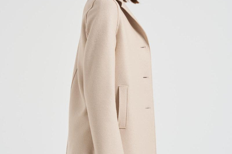 Cappotto donna monopetto panna AE1215 MLK120 HARRIS WHARF LONDON 