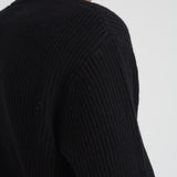 Maglia uomo girocollo nera 1000471 100 LES DEUX 