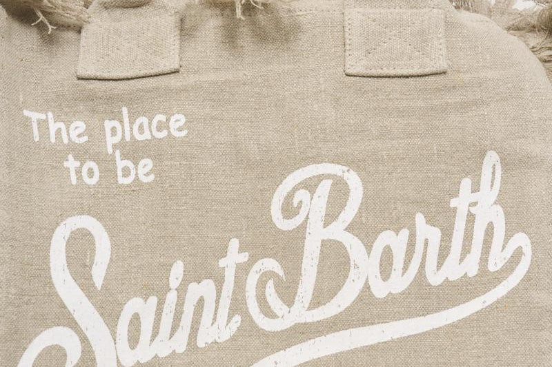 Borsa donna Vanity in lino beige VANITYLINEN 00275H MC2 SAINT BARTH 