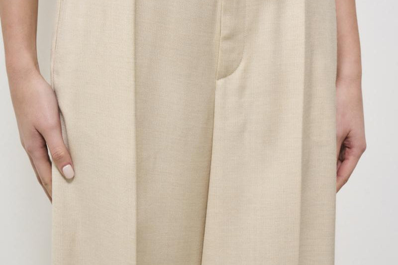Pantaloni donna a palazzo panna 13531 DUNE0014 FORTE FORTE 