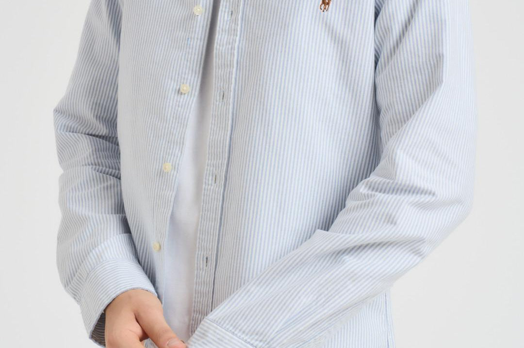 Camicia uomo a righe celeste 710549084 009 RALPH LAUREN 