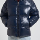 Piumino uomo corto lucido blu notte STEVE 4004 PYRENEX 