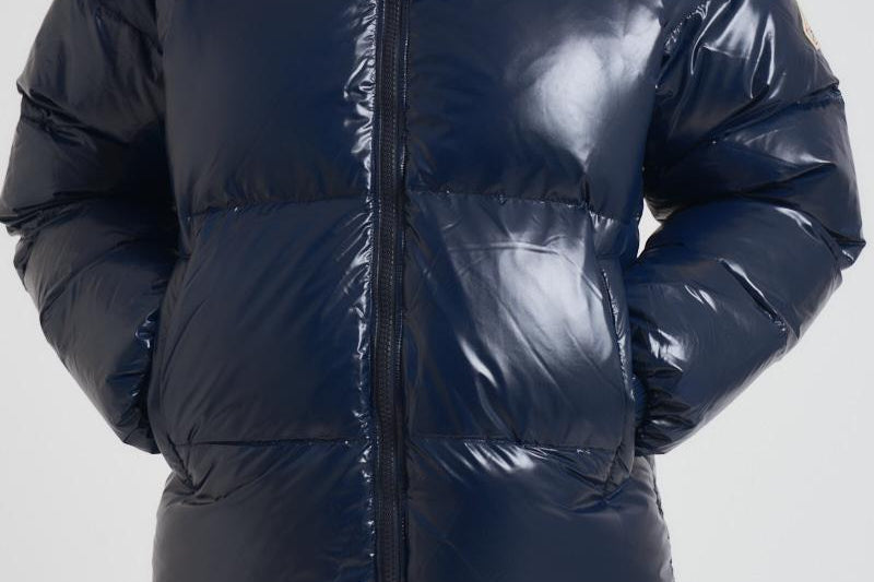 Piumino uomo corto lucido blu notte STEVE 4004 PYRENEX 