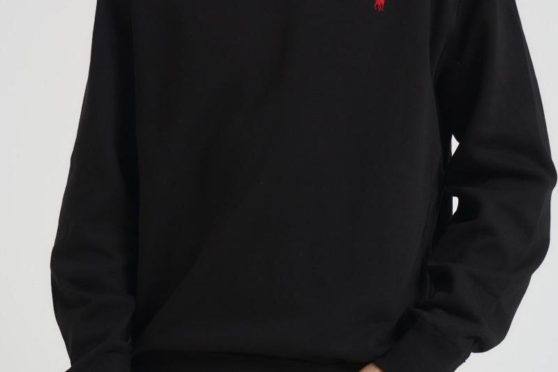 Felpa uomo girocollo nera 710P01523 001 RALPH LAUREN 