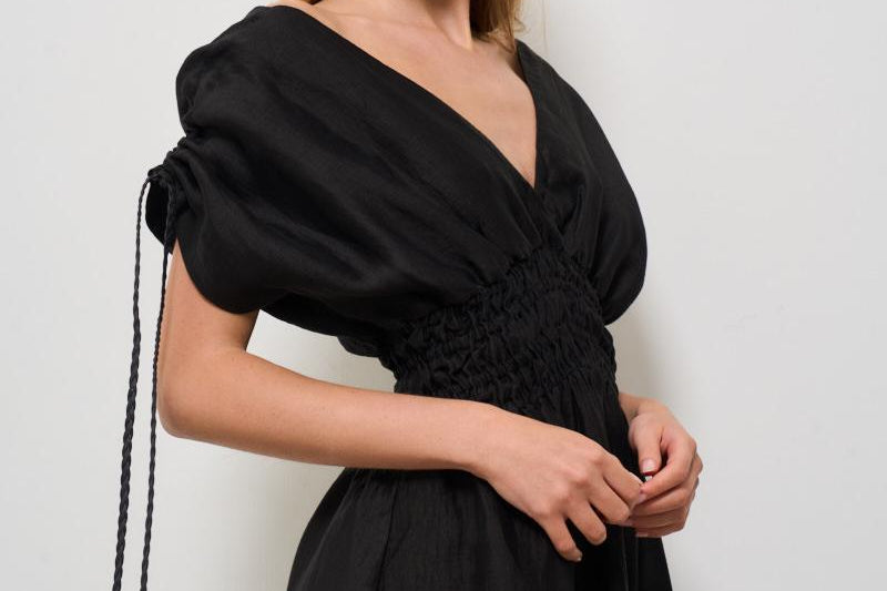 Abito donna lungo nero AD2613O 2002 ALPHA STUDIO 