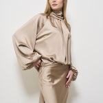 Camicia donna satinata beige T170941C GREIGE THE ANDAMANE 