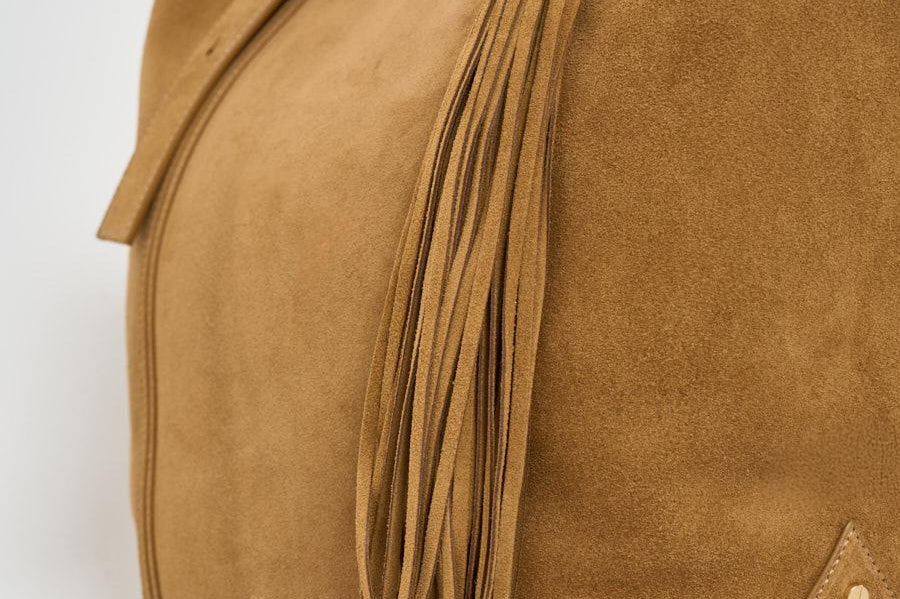 Borsa donna 24/7 in suede cammello GWA00785 A00079455303 GOLDEN GOOSE 