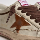 Sneakers uomo Super-star crema e tabacco GMF00758 F00811015400 GOLDEN GOOSE 