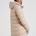 Piumino donna in nylon midi beige PI0660D 1985 HERNO 