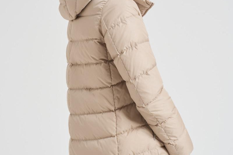 Piumino donna in nylon midi beige PI0660D 1985 HERNO 