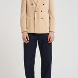 Giacca uomo doppiopetto in velluto panna CN4963 G1058 CIRCOLO 1901 