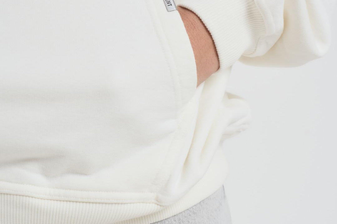 Felpa uomo con cappuccio bianca OCM4113 FLATWHITE REPRESENT 