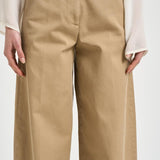 Pantalone donna dritto beige NAN24 BEIGE NINE IN THE MORNING 
