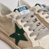 Sneakers uomo Ball Star beige e verde GMF00117 F00816183257 GOLDEN GOOSE 