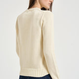 Maglia donna in cotone panna 211896939 002 RALPH LAUREN 