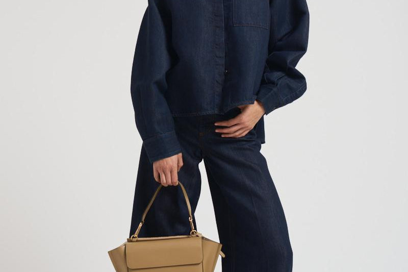 Jeans palazzo in denim donna LPE10V86 BLU NINE IN THE MORNING 