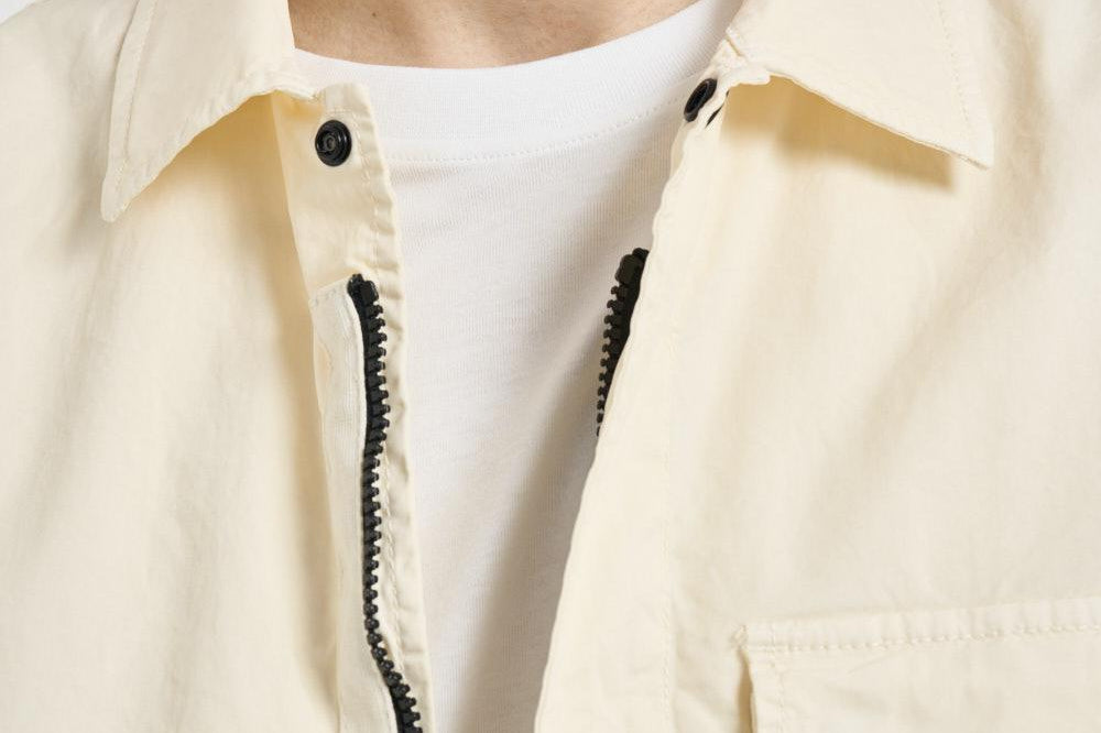 Camicia uomo manica corta panna 1100025 S0A10V0093 STONE ISLAND 