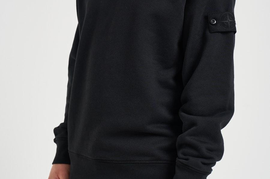 Felpa uomo girocollo nera 6100028 S0F42V0029 STONE ISLAND 