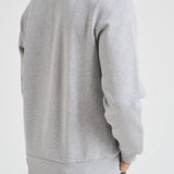 Felpa uomo girocollo in pile grigia SH9608 CCA LACOSTE 