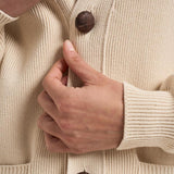 Cardigan in maglia con logo GWP00950 P00197255550 GOLDEN GOOSE 