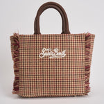 Borsa donna Vanity Mini Wool Pied de Poule marrone VANITYMNWL PDP45 MC2 SAINT BARTH 