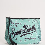 Pochette donna Aline a fantasia verde acqua ALINE 01094L MC2 SAINT BARTH 