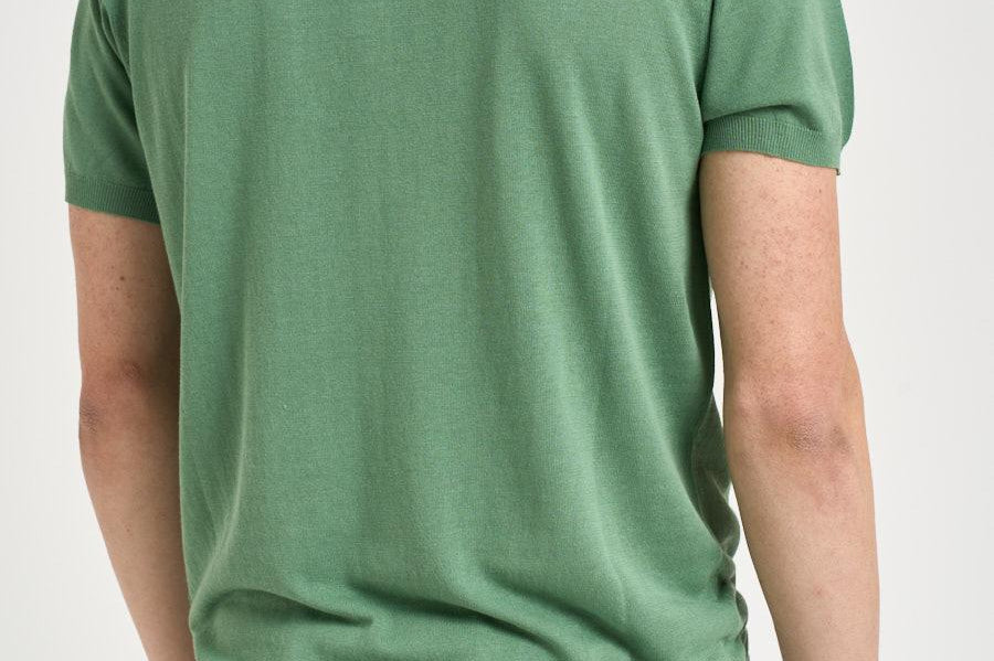 Polo uomo in maglia verde acqua M060526 1310 ACCADEMIE TESSILI 