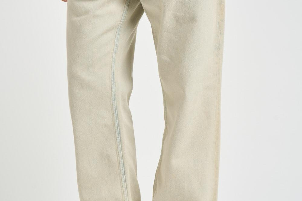 Jeans uomo gamba dritta in denim chiaro<BR/> GMP01636 P00234915929 GOLDEN GOOSE 