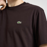 T-shirt uomo girocollo marrone TH7318 3LA LACOSTE 