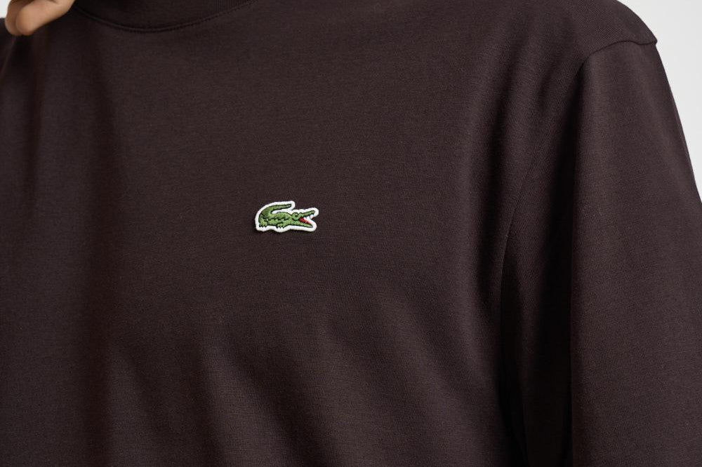 T-shirt uomo girocollo marrone TH7318 3LA LACOSTE 
