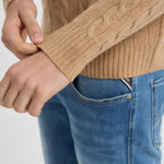 Maglia uomo a treccia cammello 710876762 009 RALPH LAUREN 