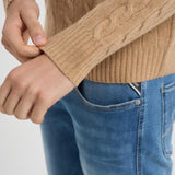 Maglia uomo a treccia cammello 710876762 009 RALPH LAUREN 