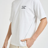 T-shirt uomo girocollo bianca TS203 CO002OPW DROLE DE MONSIEUR 