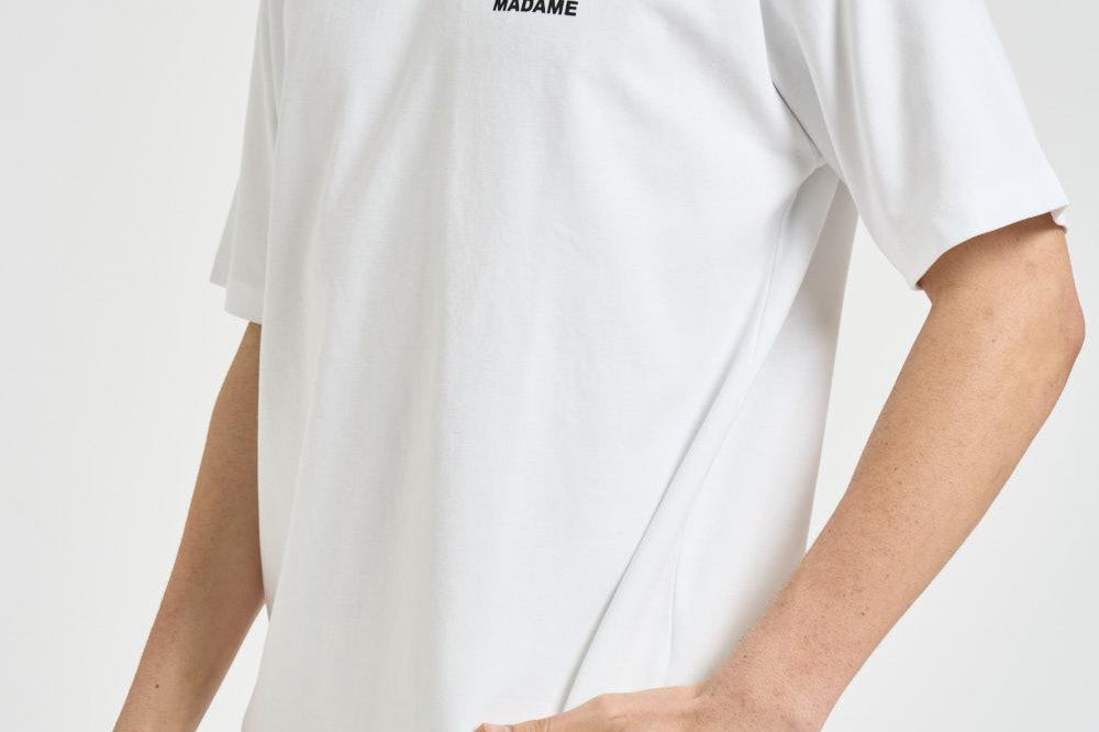 T-shirt uomo girocollo bianca TS203 CO002OPW DROLE DE MONSIEUR 